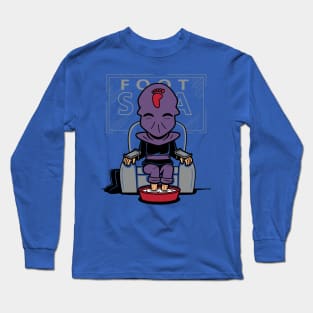 Foot Soldier Spa Funny Kawaii Relaxation Villain Cartoon Long Sleeve T-Shirt